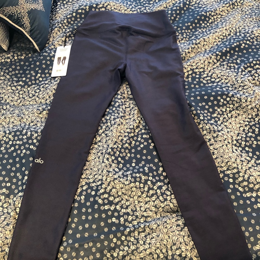 Navy Alo High-Waist Airbrush Leggings